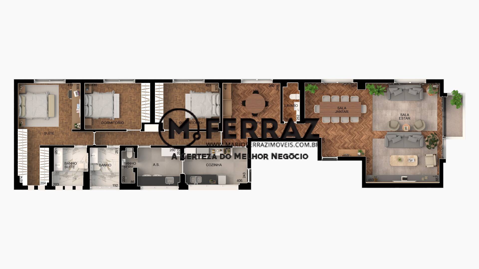 Apartamento à venda com 3 quartos, 181m² - Foto 6