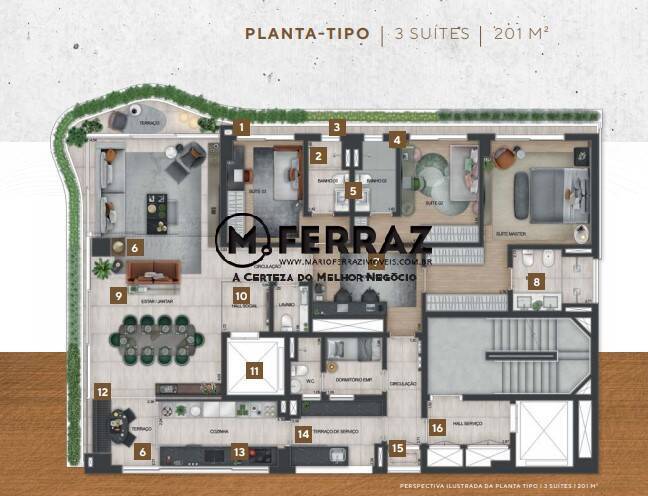 Apartamento à venda com 3 quartos, 201m² - Foto 17