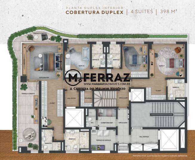 Apartamento à venda com 4 quartos, 201m² - Foto 18