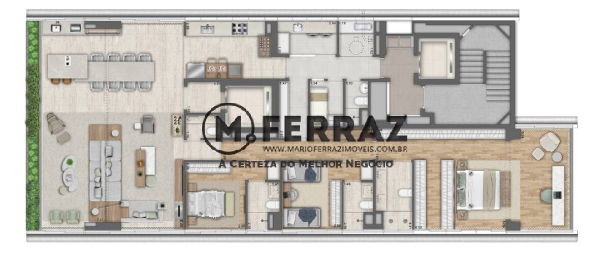 Apartamento à venda com 3 quartos, 240m² - Foto 4